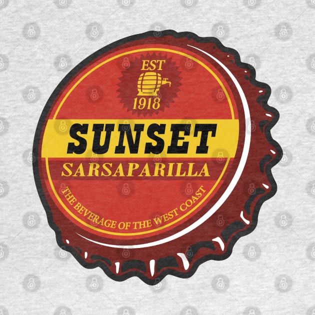 Vintage Sunset Sarsaparilla Bottlecap by StudioPM71